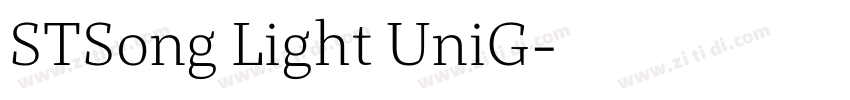 STSong Light UniG字体转换